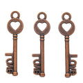 Love Heart Bow Key Metal Charm for Jewelry Making in 6 Visible Finishes view 9