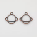 Openwork Ringed Planet Metal Charms in Seven Metallic Finishes view 9
