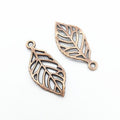 Open Veined Leaf Metal Charm In 7 Finish Options for Jewelry Making view 9