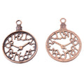 Openwork Clock Face Charm Pendants in Four Finishes view 8