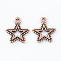 Beaded Outline Star Metal Charms in Seven Finishes view 9