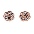 Openwork Rose Flower Metal Components in Four Antique Finishes view 7