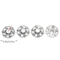 Mixed Flower Bead Caps with six distinct flower in 6 Metal Finishes view 11