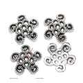 Assorted Antique Silver Floral Bead Caps in Six Designs view 11