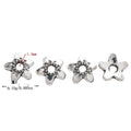 Mixed Flower Bead Caps with six distinct flower in 6 Metal Finishes view 7
