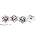 Mixed Flower Bead Caps with six distinct flower in 6 Metal Finishes view 8