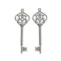 Ornate Key Metal Pendant Charms in 6 Distinct Finishes view 8
