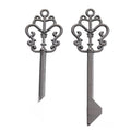 Ornate Crown Top Key Charm Pendants in Seven Finishes view 9