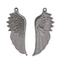Detailed Single Wing Metal Charms in Four Finishes view 8