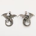 Coiled Flying Dragon Metal Charms in Five Finishes view 8
