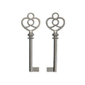 Heart-Top Skeleton Key Metal Charms in Seven Finishes view 8
