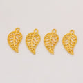 Filigree Curved Leaf Charm in Multiple Metal Finishes for Jewelry Making view 9