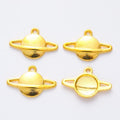 Ringed Planet Metal Charms in Seven Metallic Finishes view 8