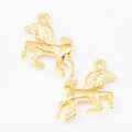 Antique Metal Horse And Rider Charm Pendant With Textured Detail, 5 Finishes view 7