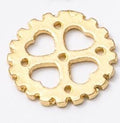 Six Spoke Gear Metal Charm in 4 Distinct Finishes for Jewelry Making view 7