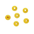 Round Patterned Metal Spacer Beads in Six Finishes view 7