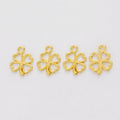 Four Leaf Clover Metal Pendant Charms in 8 Distinct Finishes view 8