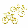 Bicycle Outline Charm Pendants in Four Metallic Finishes view 7