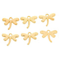 Minimal Dragonfly Charm in Gold and Silver Tones Jewelry Making Component view 6