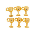 Miniature Goblet Metal Charms in Four Metallic Finishes view 7