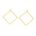 Diamond Frame Vintage Metal Charm Pendant for Jewelry Making view 7