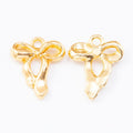 Ribbon Bow Metal Charm in 4 Distinct Finishes for Jewelry Making view 8