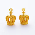 Hollow Crown-Shaped Metal Charm Pendants in 5 Finishes view 8