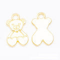 Heart-Holding Teddy Bear Charms in Three Metal Finishes view 7