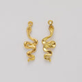 Curved Snake Metal Charm in Four Metallic Finishes view 7