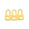 Heart Cutout Padlock Metal Charm in Four Pictured Finishes view 7