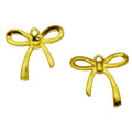Ribbon Bow Charm in Four Polished and Antique Finishes view 7