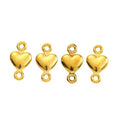 Polished Heart Connector Charm In 6 Metal Finishes For Jewelry Making view 7