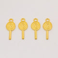 Spiral Lollipop Charm In 6 Metal Finishes For Jewelry Making view 7