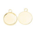 Plain Round Cabochon Pendant Settings in Three Metal Finishes view 7