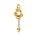 Crown Top Skeleton Key Metal Charms in Four Finishes view 7