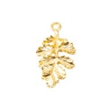Textured Oak Leaf Metal Charms in 3 Pictured Finishes view 7