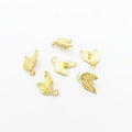 Double Leaf Charm in Five Vintage Metal Finishes for Jewelry view 8