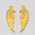 Long Feathered Wing Charm Pendants in Eight Finishes view 8