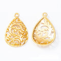 Filigree Teardrop Metal Charms in Six Antique Finishes view 8