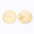 Round Clock Face Connector Charms With Two Holes in Four Finishes view 7