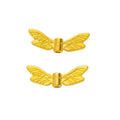 Feathered Wing Spacer Bead In Assorted Metal Finishes For Jewelry Crafts view 7