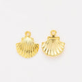 Scallop Shell Metal Charms in Seven Finishes for Jewelry Making view 8