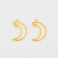 Vintage Style Metal Crescent Moon Open Bezel in 4 Metal Finishes view 7