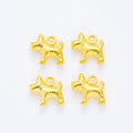 Small Terrier Dog Detailed Metal Charm in 3 Finishes view 7