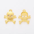 Skull And Crossbones Metal Charms In Five Finishes view 7