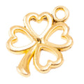 Openwork Four Leaf Clover Metal Charms in 4 Pictured Finishes view 7