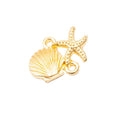 Starfish And Seashell Connector Charms In Five Finishes view 8