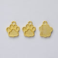 Rounded Paw Print Metal Charms in Six Metallic Finishes view 7