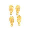 Sculpted Hand Gesture Metal Charm Pendant Jewelry Making Component view 6
