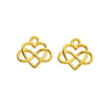 Infinity Knot Heart Metal Charm in 5 Finishes for Jewelry Making view 7